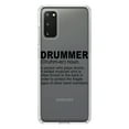 thumbnail image 1 of DistinctInk Clear Shockproof Hybrid Case for Galaxy S20 PLUS / 5G (6.7" Screen) - TPU Bumper Acrylic Back Tempered Glass Screen Protector - Drummer Dictionary Definition, 1 of 2