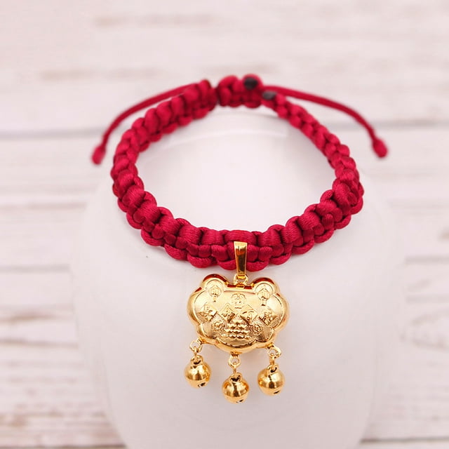 Langgg Pet longevity, wealth and prosperity, golden lock necklace