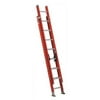 Louisville Cardinals FE3216 16 ft Fiberglass Extension Ladder, 300 lb Load Capacity