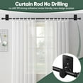 thumbnail image 2 of Curtain Rods No Drilling for Windows 30 to 90 Inches,5/8 Inch Diameter No Drill Curtain Rod Set with 3M Adhesive Brackets, Black, 2 of 7