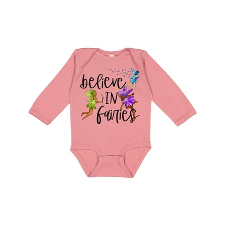 

Inktastic Believe in Fairies Gift Baby Boy or Baby Girl Long Sleeve Bodysuit