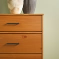 thumbnail image 4 of Modern Solid Wood 6-Drawer Dresser with Metal Handles - Caramel, 4 of 18