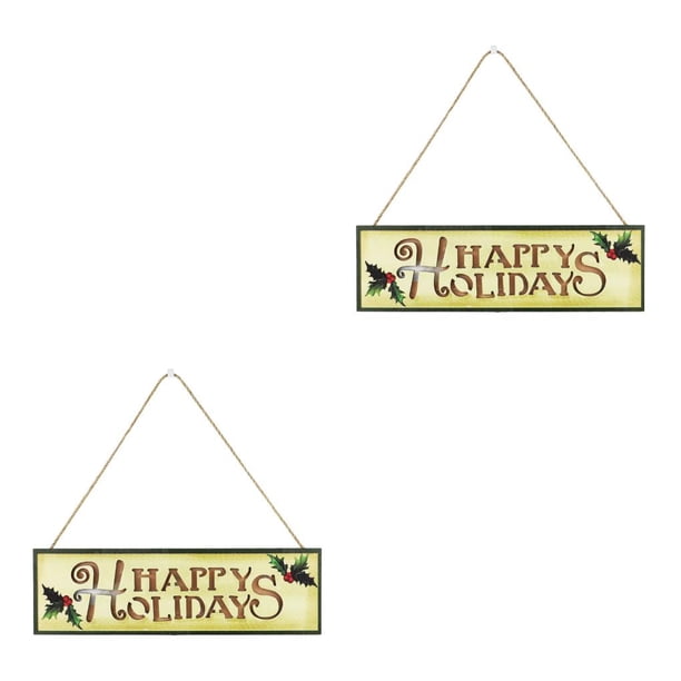 Letrero de Feliz árbol de Navidad Ounissouiy Patrón de luz LED 2piezas Tipo 1