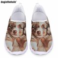 thumbnail image 1 of Doginthehole - Zapatos planos informales con estampado de cachorros kawaii para mujer, ligeros, cómodos, de malla, para enfermería, para verano, zapatillas transpirables, 1 of 5