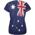 thumbnail image 2 of Distressed Australian Flag All Over Womens T Shirt Multi SM, 2 of 2