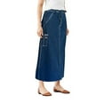 thumbnail image 2 of Womens Super Comfy Long Denim Maxi Skirt, 2 of 2