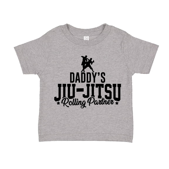 Daddy's Jiu-Jitsu Rolling Partner Toddler T-Shirt 2T Athletic Heather