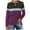 Purple, variant on DondPO Womens Tops Women's Color Block Tunic Tops Casual Long Sleeve Shirts Round Neck Pullover Womens Dressy Tops Tops for Women Trendy Green L