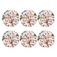 thumbnail image 2 of Disketp Watercolor Floral With Butterflies Funny Coasters,6 Pcs Leather Coasters With Holder, Perfect Housewarming Hostess Gifts,Protect Furniture From Water Marks Scratch And Damage, 2 of 9