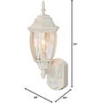thumbnail image 2 of Heath Zenith HZ-4192-WH Six-Sided Die-Cast Aluminum Lantern, White with Beveled Glass, 2 of 2