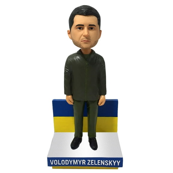 Volodmyr Zelenskyy Ukraine President Green Jacket Bobblehead