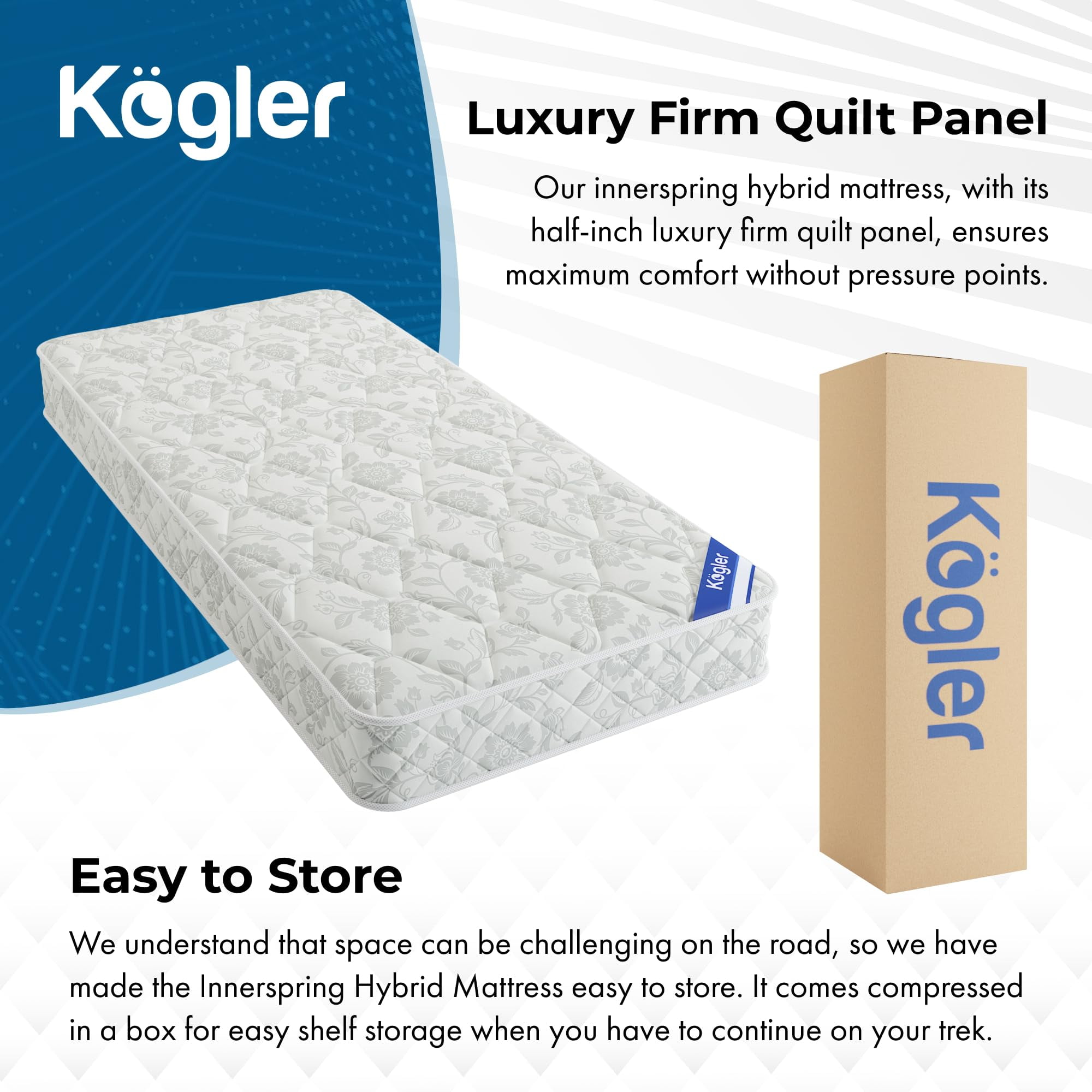 Kogler 7-Inch Luxury Firm Quilt 39X80 Luxury Firm Quilt Innerspring Hybrid