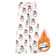 thumbnail image 2 of NOLDARES Womens Christmas Pajama Pants Funny Holiday Elastic Waist Relaxed Fit Winter Wide Leg Comfy Long Trousers(White,XL), 2 of 4