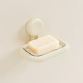 thumbnail image 4 of ROLKFUK Organizing Racks Bathroom Soap Dish Suction Cup Wall Mounted - No Drilling White Plastic Soap Holder with Drainage & Anti-Slip, Space Saving for Shower Sink, Bathroom Storage Rack, 4 of 6