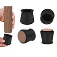 thumbnail image 1 of 8 Pack Silicone Floor Protectors for Chair Legs with Felt to Prevent Scratches and Reduce Noise (Black)., 1 of 5