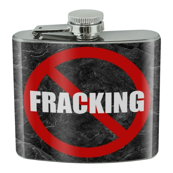 No Fracking Stainless Steel 5oz Hip Drink Kidney Flask