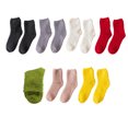 thumbnail image 3 of Destyer 6 Paires de Chaussettes Chaudes, Accessoires Ménagers Réutilisables, Style Japonais, Bas en Polaire, Rouge, 3 of 6