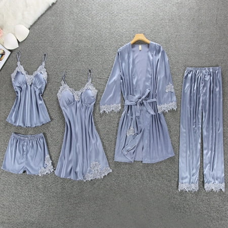 

Women s Kimono Robes Short Satin Pure Color Bridal Party Robe with Oblique V-Neck
