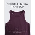 thumbnail image 3 of CRZ YOGA Top sin Mangas Butterluxe de Cuello Alto para Mujer - Camiseta Deportiva para Yoga y Gimnasio, Color Púrpura Profundo, Talla XX-Small, 3 of 5