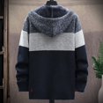 thumbnail image 3 of Miluxas Mens Sweater Jackets Casual Stand Collar Knitted Sweater Cardigan Lightweight Full Zip Knitwear Coat Navy 14(XXXL), 3 of 3