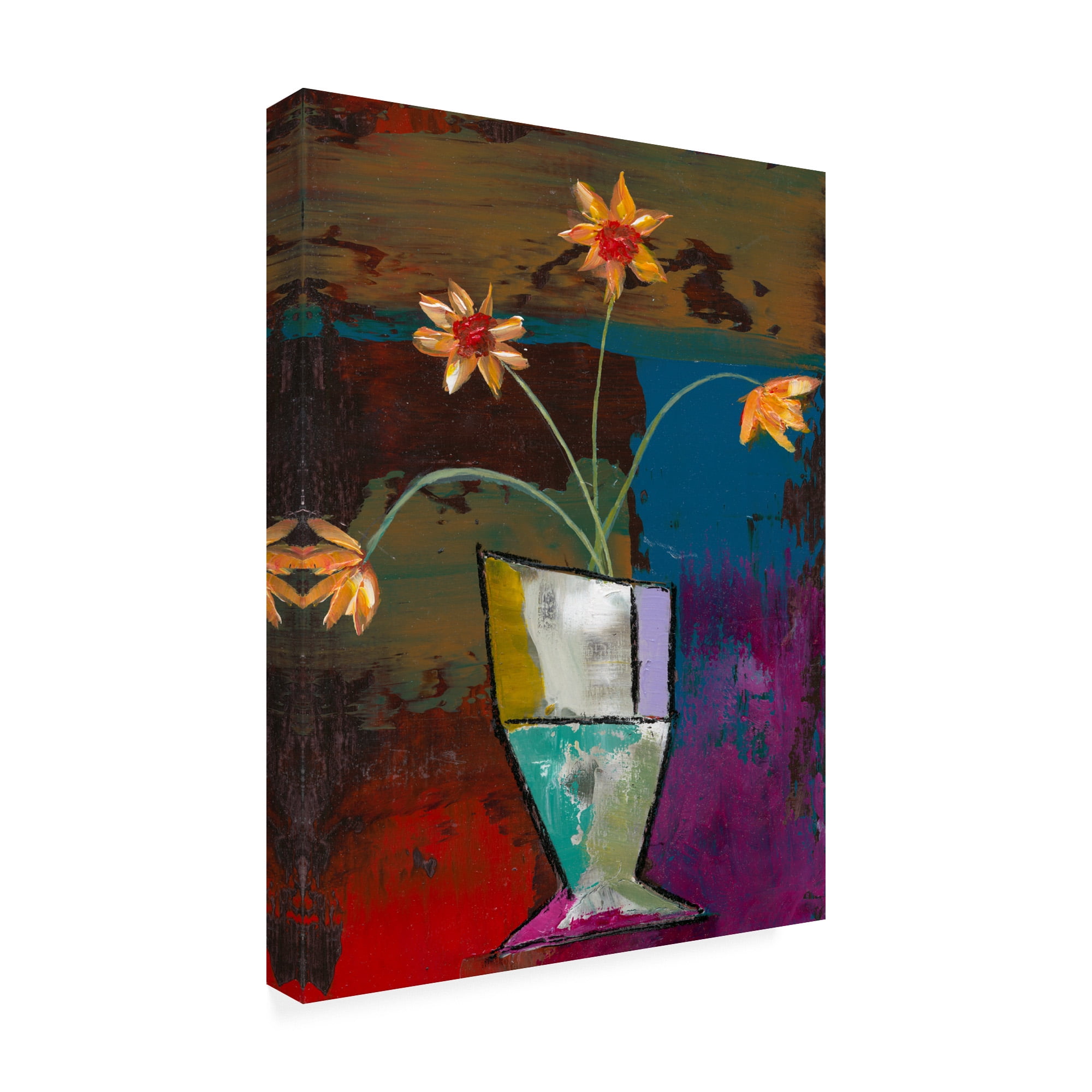 Trademark Fine Art 'Abstract Expressionist Flowers II' Canvas Art by Mehmet Altug