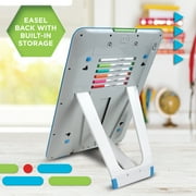 Discovery Kids Neon Glow Drawing Easel w/Color Markers, Built-in Kickstand/Wall Mount, Choose from 6 Light Modes, Easy to Clean/Washable, Wide Screen, Flat Storage, Great for Children, Multicolor