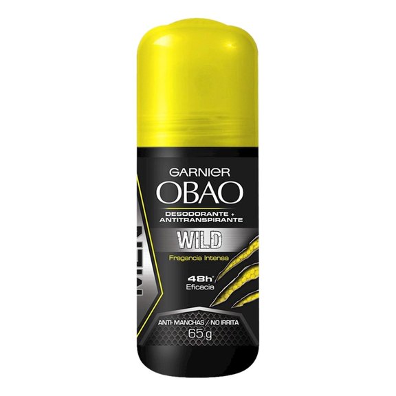 Desodorante antitranspirante Garnier Obao wild fragancia intensa en roll on para caballero 65 g