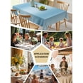 thumbnail image 5 of Blue Ombre Table Cloth, Modern Abstract Art Farmhouse Gradient Waterproof Tablecloth for Square Tables, Reusable Washable Fabric Table Cover for Restaurant Kitchen Dining Tables 60"x60", 5 of 6