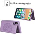 thumbnail image 2 of iPhone Xs Max Wallet Case with RFID Blocking Card Holder,Premium PU Leather Double Magnetic Buttons Stand Flip Wrist Lanyard Strap Back Cover for iPhone Xs Max 6.5 Inch,Purple, 2 of 8