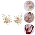 thumbnail image 2 of 2pcs Élégantes Perles de Strass Chaussures Clip Fleur Mariage Chaussures de Mode Clip, 2 of 7