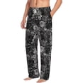 thumbnail image 2 of Uemuo Rose Flowers Pattern Men's Wide Leg Palazzo Lounge Pants with Pockets Light Weight Loose Comfy Casual Pajama Pants-XX-Large, 2 of 9