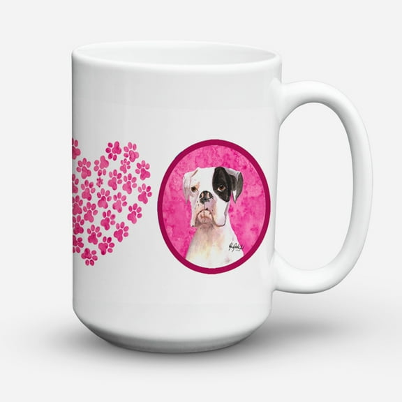Pink Cooper the Boxer Coffee Mug 15 oz