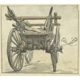 thumbnail image 3 of Simon Andreas Krausz 13x12 Black Modern Framed Museum Art Print Titled - Back of a Four -Wheeled Cart (1770 - 1825), 3 of 5