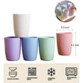 thumbnail image 5 of Artrylin 4Pcs Wheat Straw Cup for Kids, Reusable Party Supplies Bright Color 200-300ml Juice Drinks Cup Plastic Cups Home Use, 5 of 9