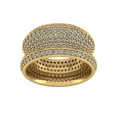 thumbnail image 2 of Natural 5Ct Round Diamond 7Row Concave Anniversary Eternity Band Ring 10k Gold KL I1, 2 of 3