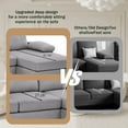 thumbnail image 2 of Soscana 105" Sectional Sofa U Shaped Couch with Double Chaises, Modern Linen Sofa Oversized 4 Seater Couch for Living Room, Apartment, Office, Studio, 2 of 10