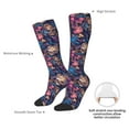 thumbnail image 4 of Naloa Skull starry sky flower Thigh High Socks Extra Long Stretchy Sock Women Over Knee High Opaque Stocking Daily Wear, 4 of 6