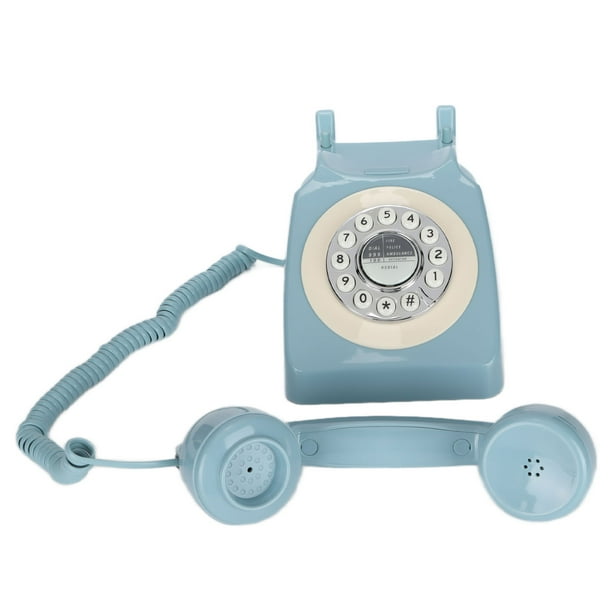 Téléphone Fixe Rétro, Téléphone Fixe Filaire Classique De Style Ancien Des  Années 1960 Avec 2 Cordons Fixes, Téléphone Fixe Des Années 80 Adapté à La