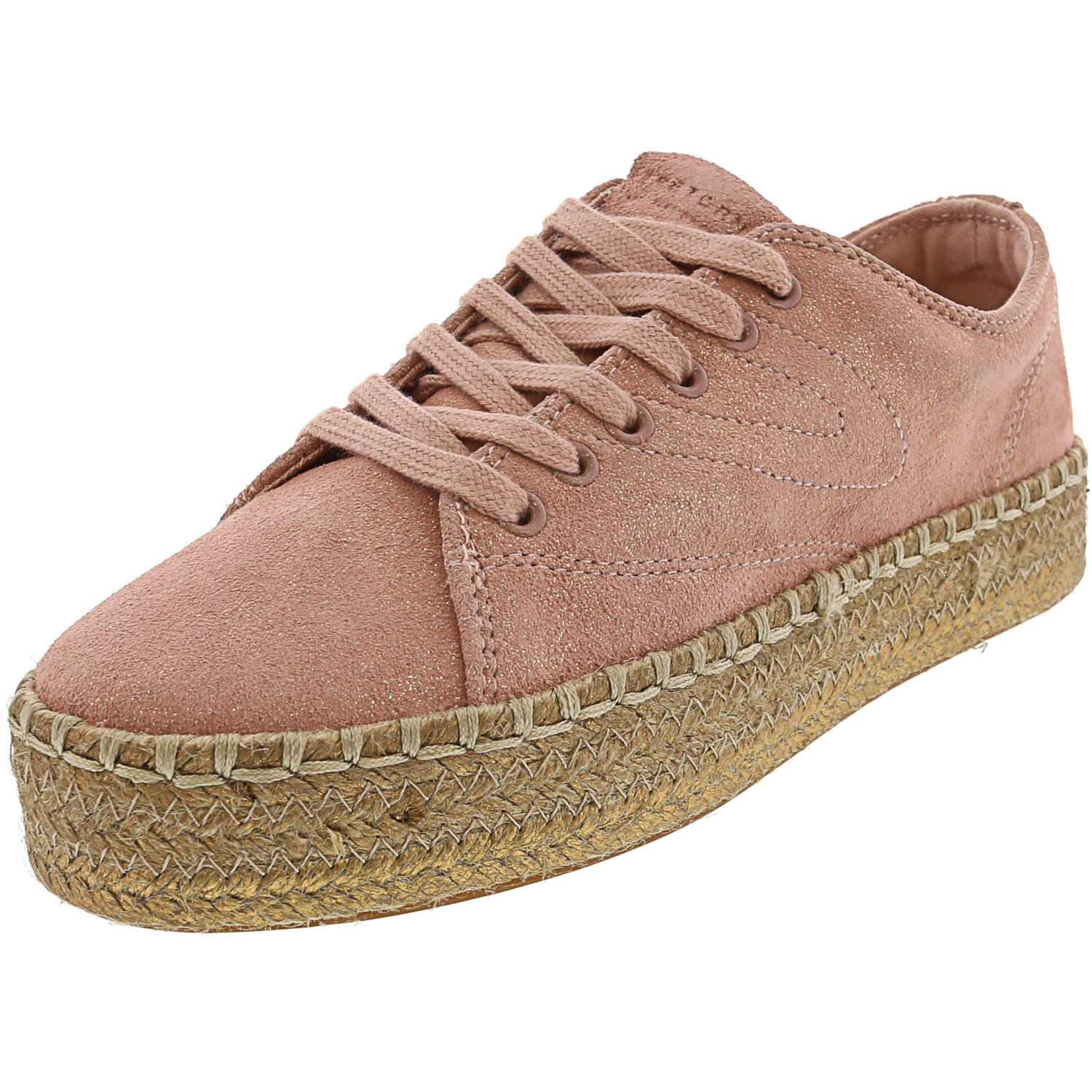 Tretorn Women's Eve 2 Suede Soft Blush / Gold Ankle-High Sneaker - 4M ...