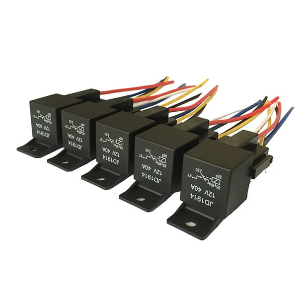 Relé Automotriz 5PCS40A JD2912/JD1914 12V/24VDC Relé 5 Pines (12V)