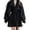 Black M, variant on Fall Winter Women Jacket Turn-down Collar Single-breasted with Belt Thickened Jacket with Pockets Long Sleeves English Style A-line Dating Commuting Overcoat