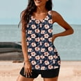 thumbnail image 4 of QETYUW Two Piece Tankini Swimsuits for Women Tummy Control Bathing Suit with Boyshorts Floral Print Modest Swimwear, 4 of 6