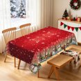thumbnail image 2 of Nanqianyi Snowflake Snowman Christmas Tablecloth,60"x120",Waterproof Stain Resistant Table Cover For Winter Xmas Party Decor, 2 of 6