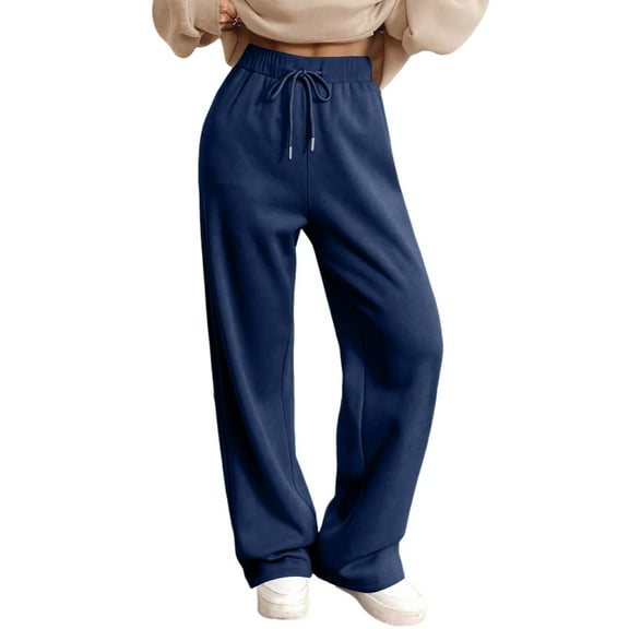 Fashionable Women's Casual And Comfortable Sweatpants,Navy 2XL