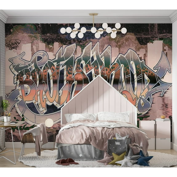 Tiptophomedecor Street Art Wallpaper Wall Mural - Brotherhood