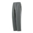 thumbnail image 2 of Sweatpants for Men Wide Leg Pants Relaxed Fit Straight Cut Spring Fall Casual Sporty Streetwear Trousers Plus Size Grey L, 2 of 5