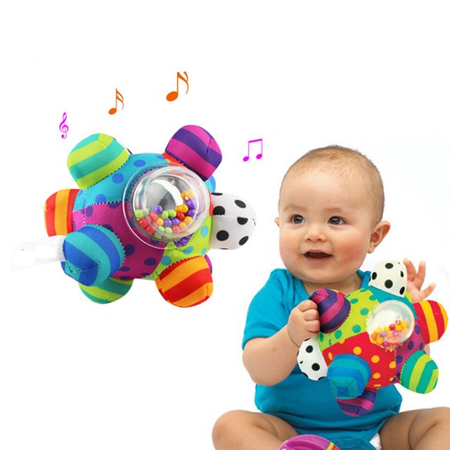 Sonajero de actividad para bebés, juguetes educativos para bebés, pelota de agarre, rompecabezas, juguetes para bebés de 0 a 12 meses Gong Bohan LED