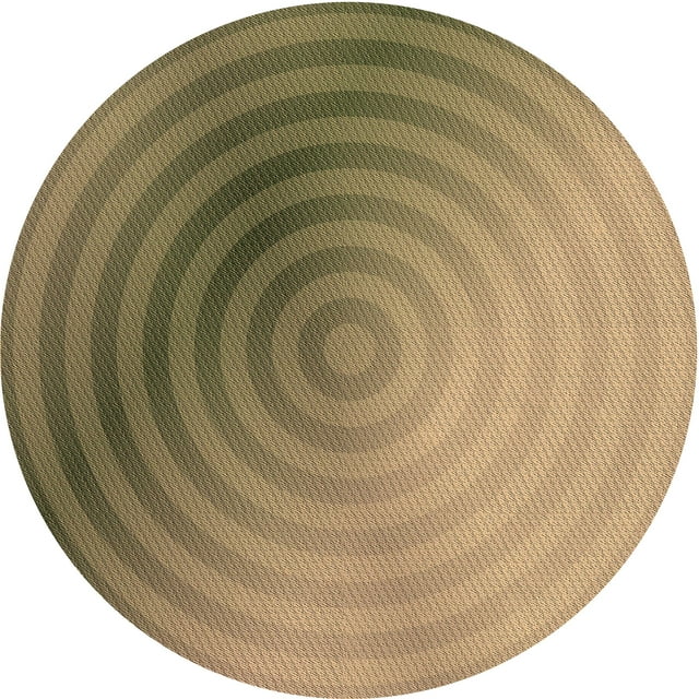 Ahgly Company Tapis d'Intérieur Lavables en Machine, Ronds, Marron Chêne Transitionnel, Ronds de 6'