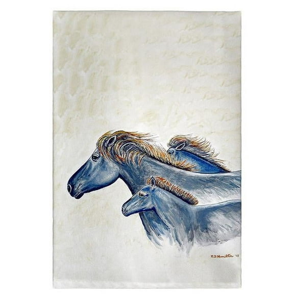 Betsy Drake GT1019 Wild Horses Guest Towel
