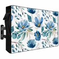 thumbnail image 2 of Outdoor TV Cover 52x30x4.5in, Pastoral Floral Watercolor Blue Weatherproof TV Screen Protector with Zipper, Gradient Botanical Wildflower Outside Television Cover Fits Up to 52-55", 2 of 9